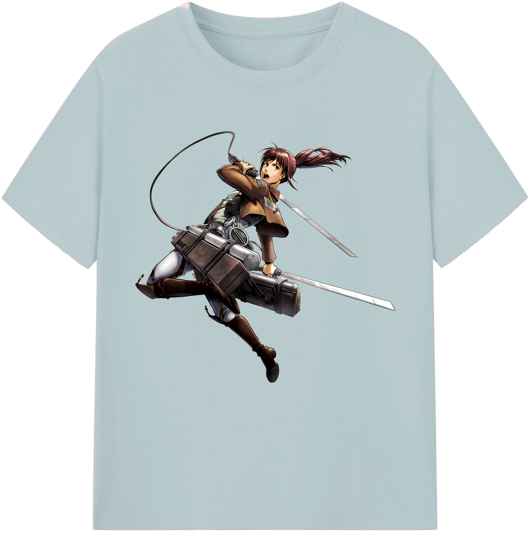 （画像用） 進撃の巨人 サシャ·ブラウス Attack on Titan Sasha Blaus 綿100％半袖Tシャツ（フロントプリント）